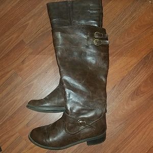 Women's brown riding boots